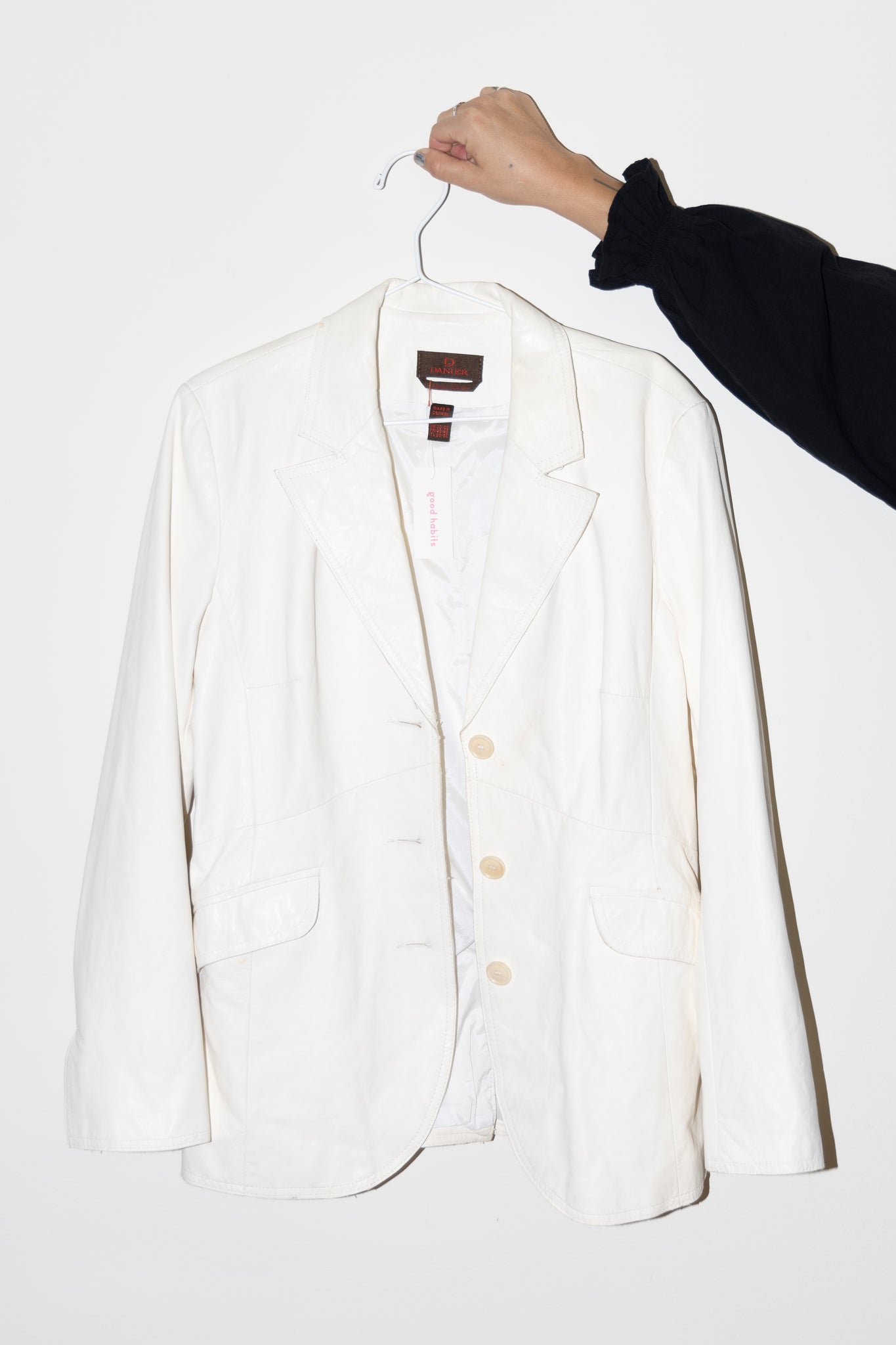 White Danier Leather Jacket (L)