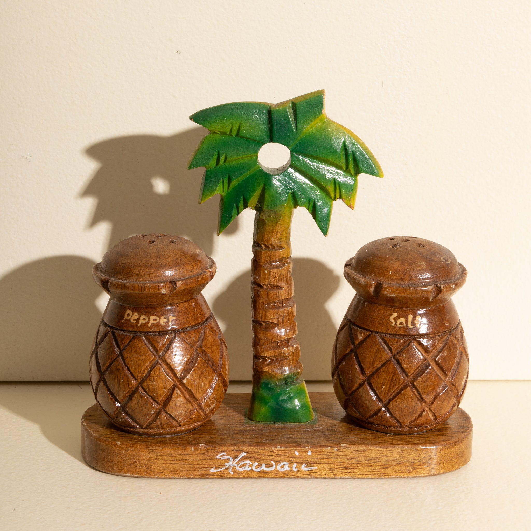 Wooden Palm Tree S&P Shaker Set