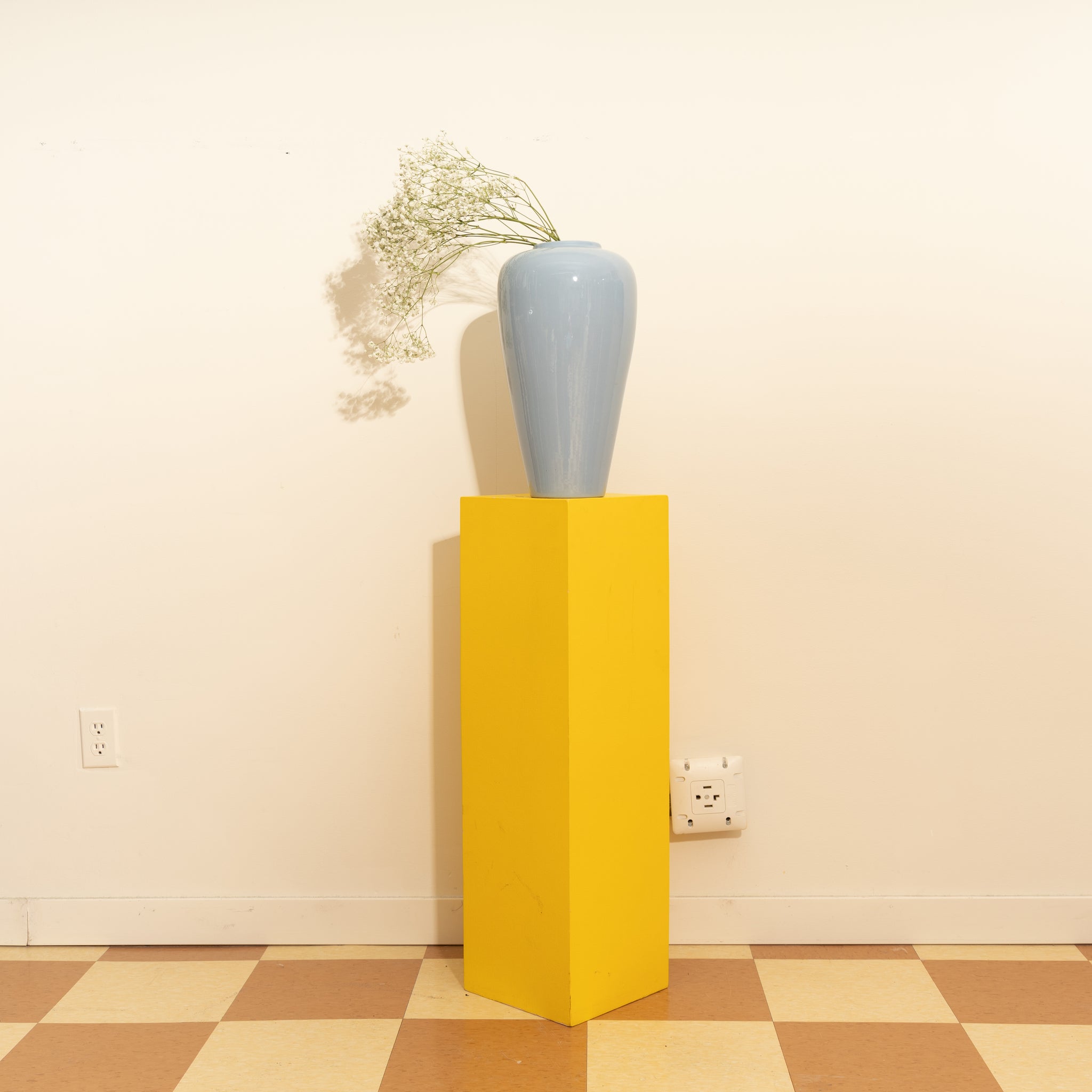 XL Blue Ceramic Vase HEIGHT 16.5"