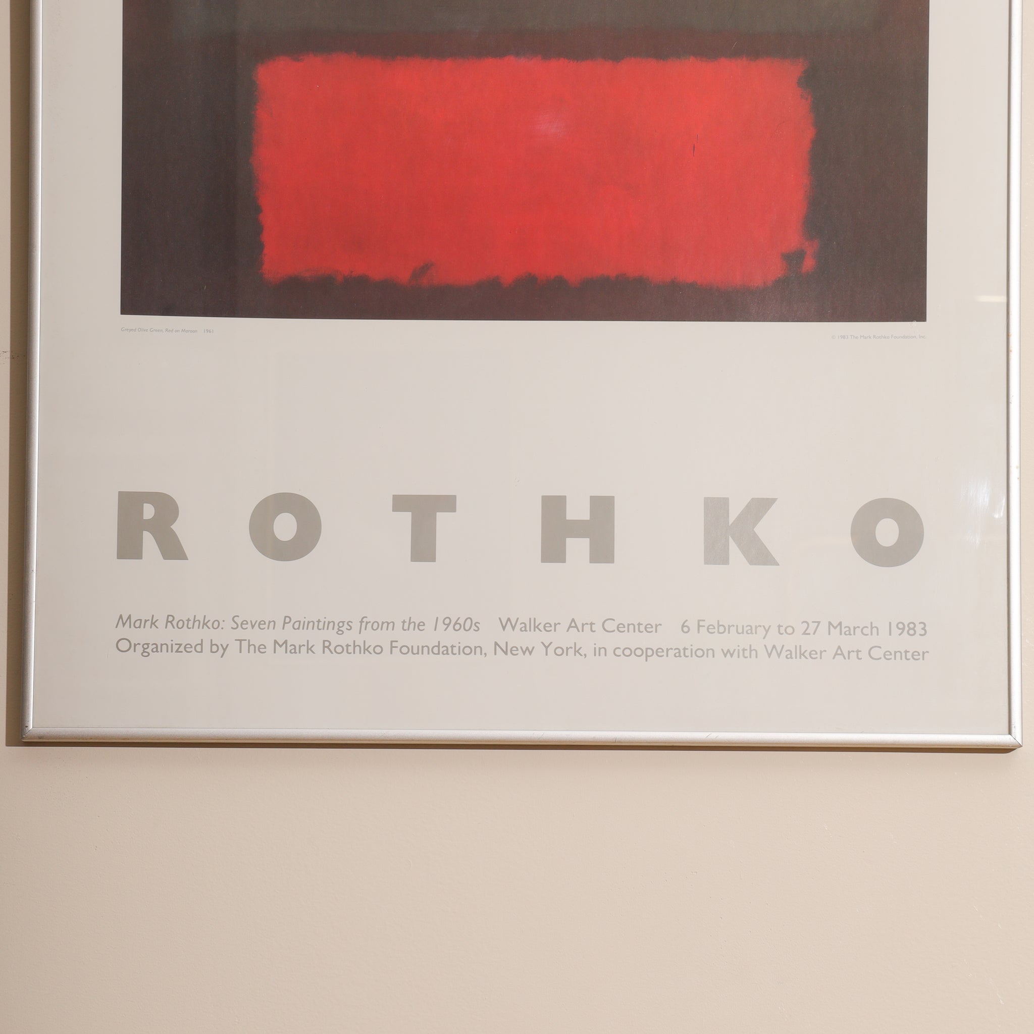 Mark Rothko 'Greyed Olive, Green, Red on Maroon'