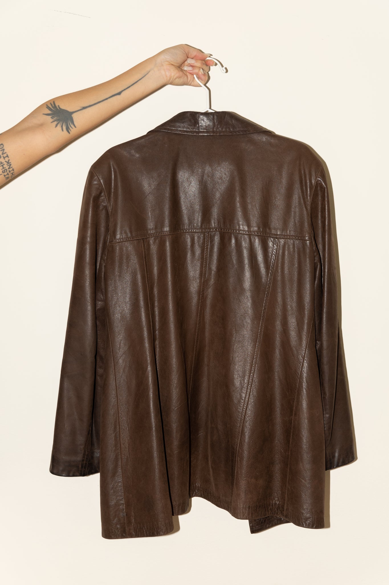 Brown Leather Jacket (L)