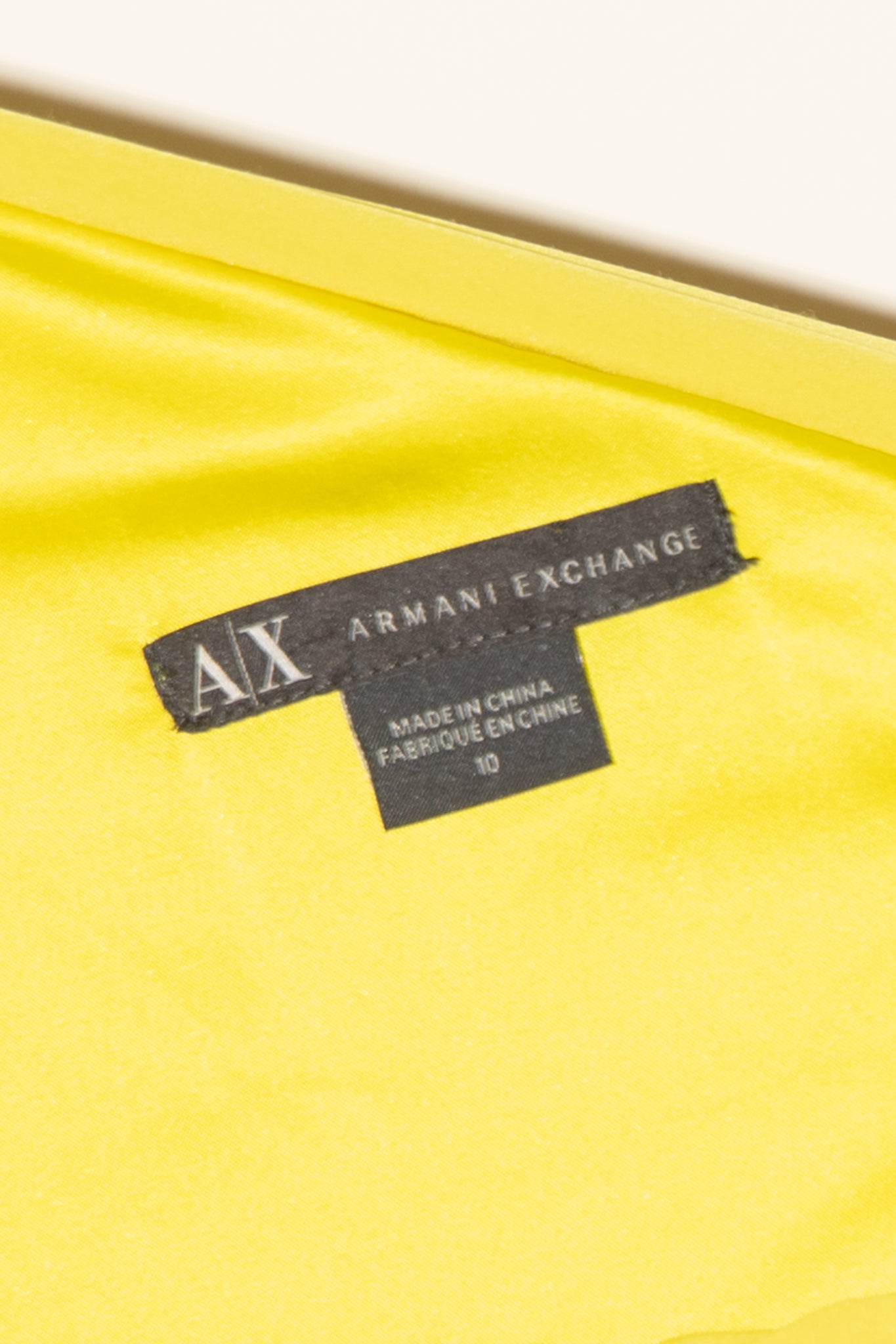 Armani Exchange One-Strap Yellow Dress (Size 10)